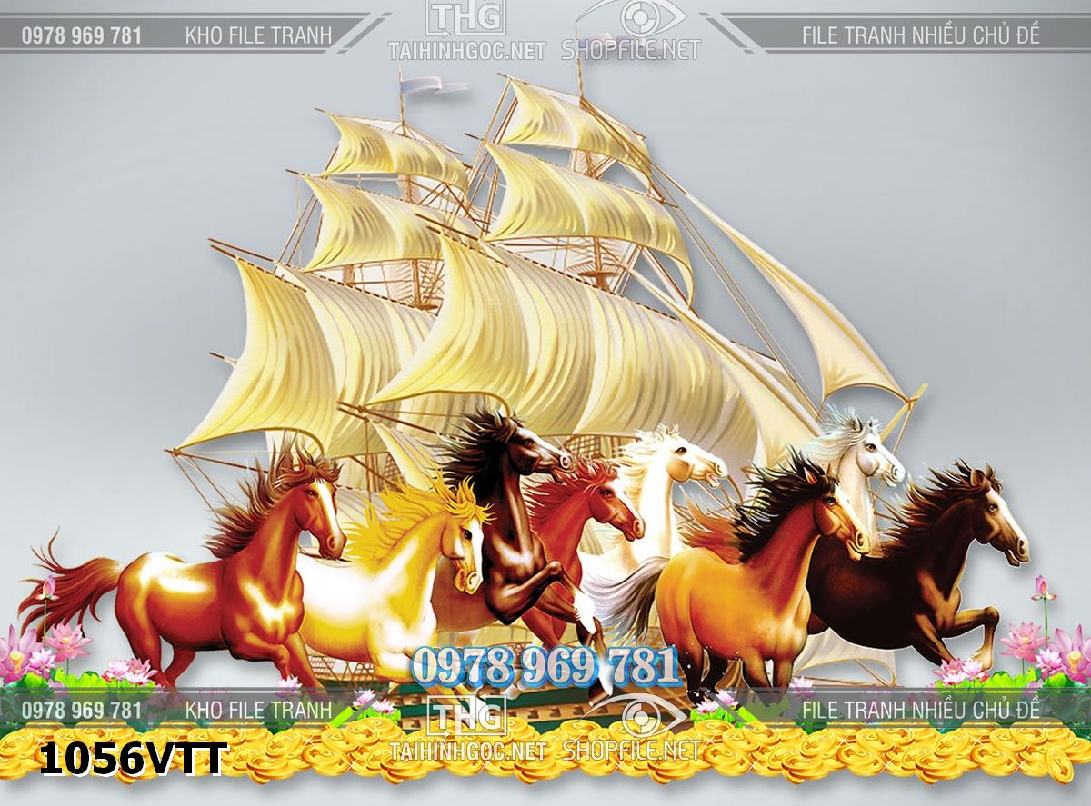 File tranh tư liệu mã đáo thành công bát mã thuận buồm xuôi gió 1056VTT