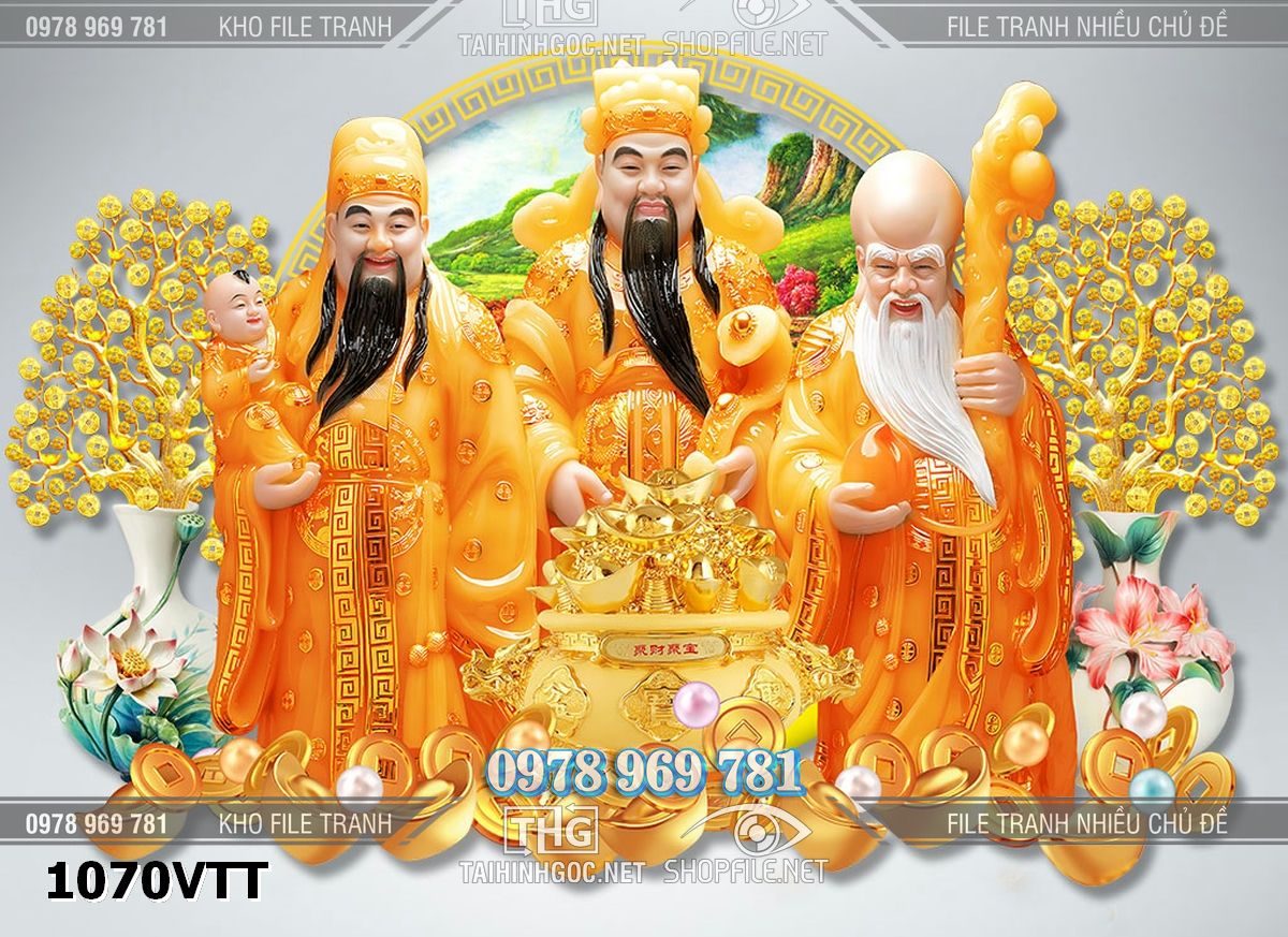 File phúc lộc thọ 3d thần tài tài lộc 1070VTT