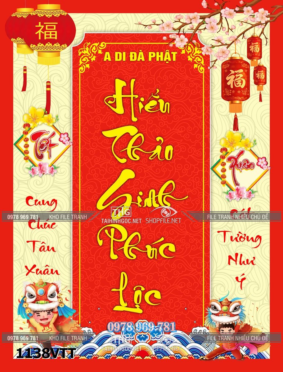 File tranh background phông tết tranh tết 1138VTT