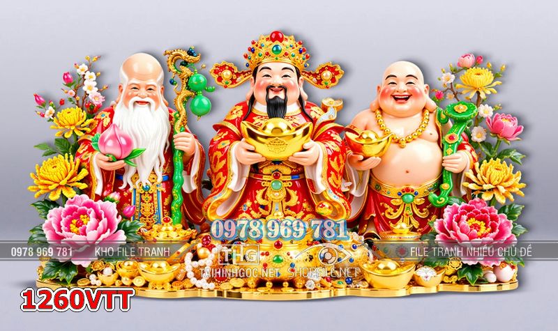 File psd phúc lộc thọ thần tài di lặc 1260VTT