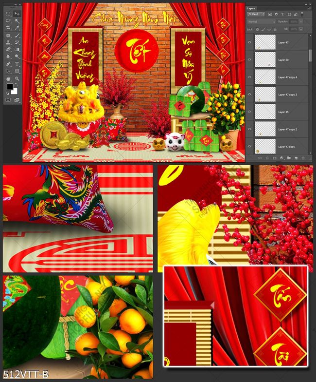 Tết is coming, and what better way to celebrate than a beautiful decoration? Our PSD Tết background will bring joy and luck to your holiday photos. Download it now and make your photos shine brighter!