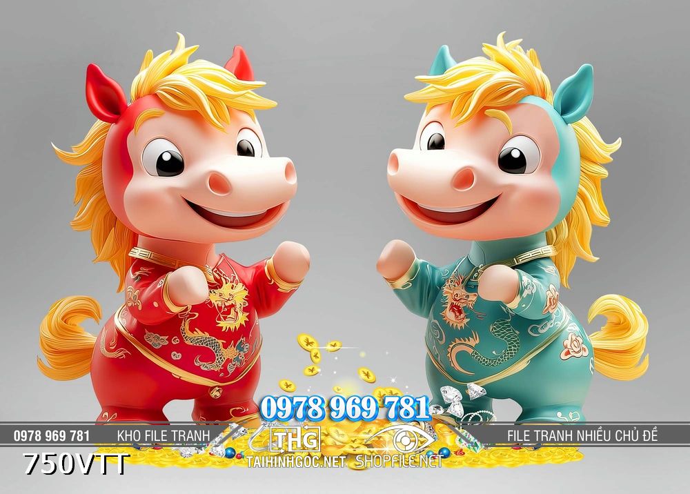 File tranh PSD ngựa Bính Ngọ mới nhất 2026 750VTT