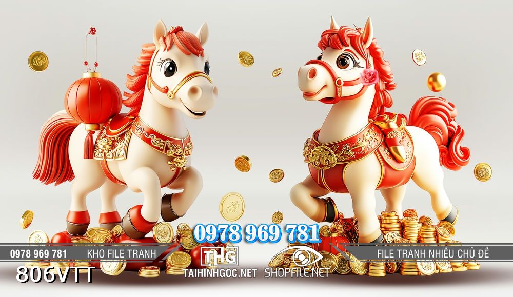 File tranh ngựa dễ thương hot nhất 2026 806VTT