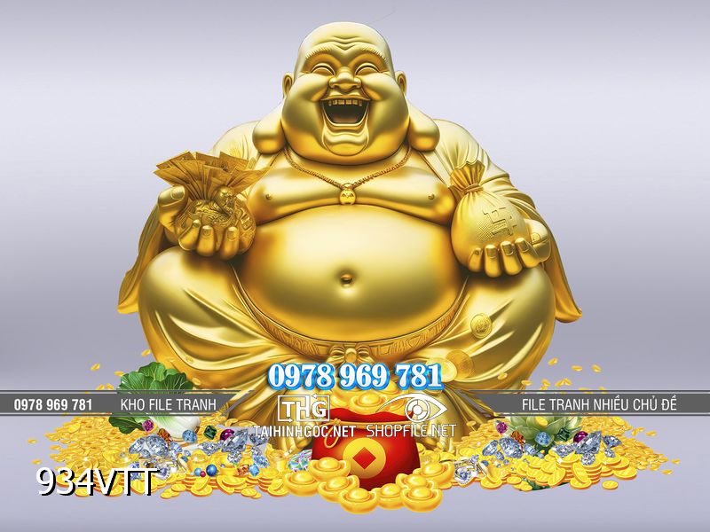 File tranh di lặc thần tài may mắn đón xuân Bính Ngọ 934VTT
