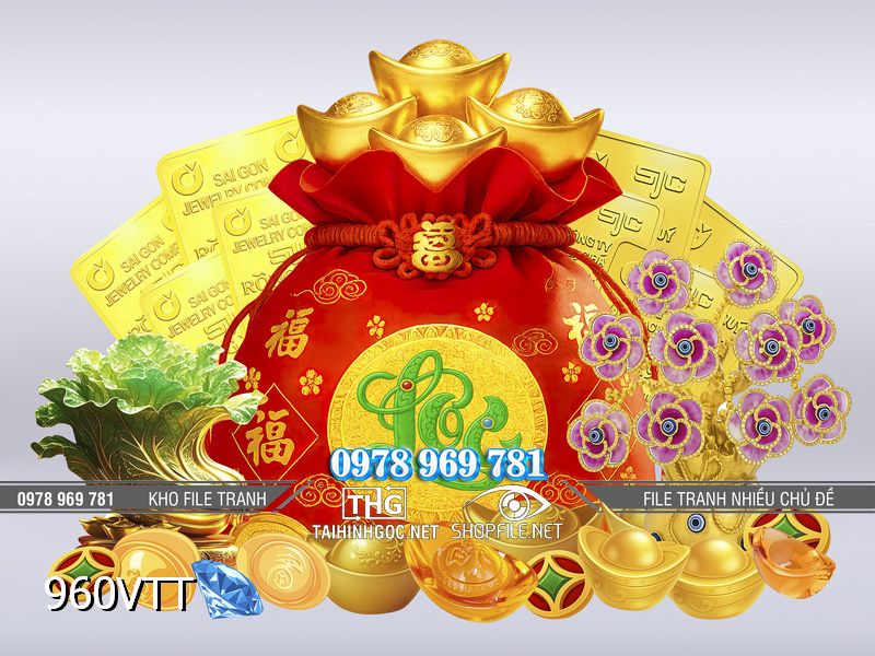 File tranh túi tiền tài lộc 2026 960VTT